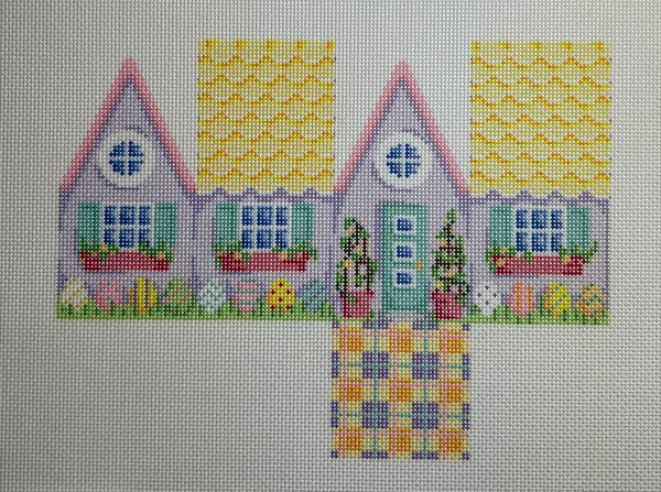 Rose/Yellow Easter Cottage Canvas