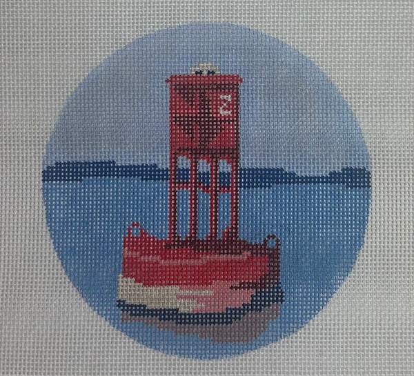 Michigan Buoy Ornament Canvas