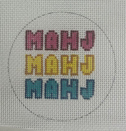 Mahj Mahj Mahj Round Canvas