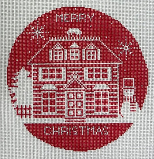 Merry Christmas House Canvas