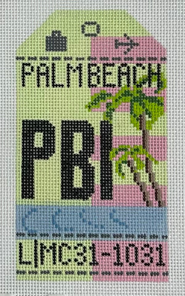 Retro Travel Tag- Palm Beach