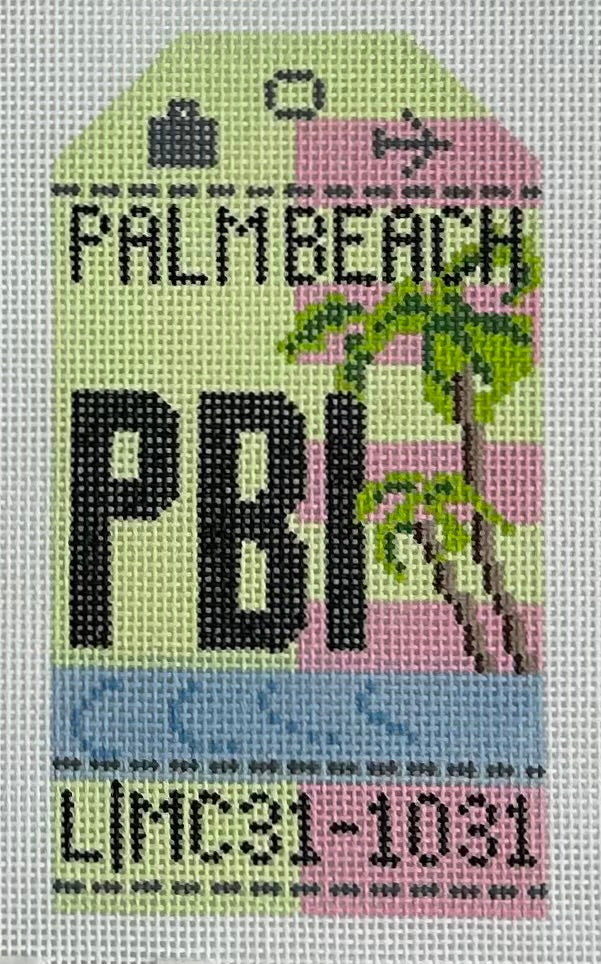 Retro Travel Tag- Palm Beach