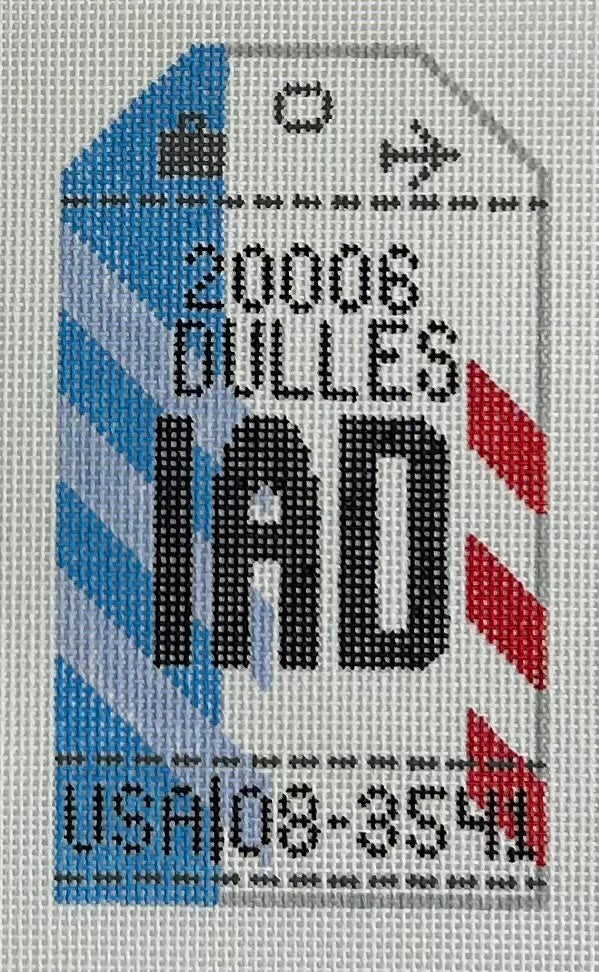 Retro Travel Tag- Washington Dulles