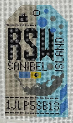 Retro Travel Tag- Sanibel Island