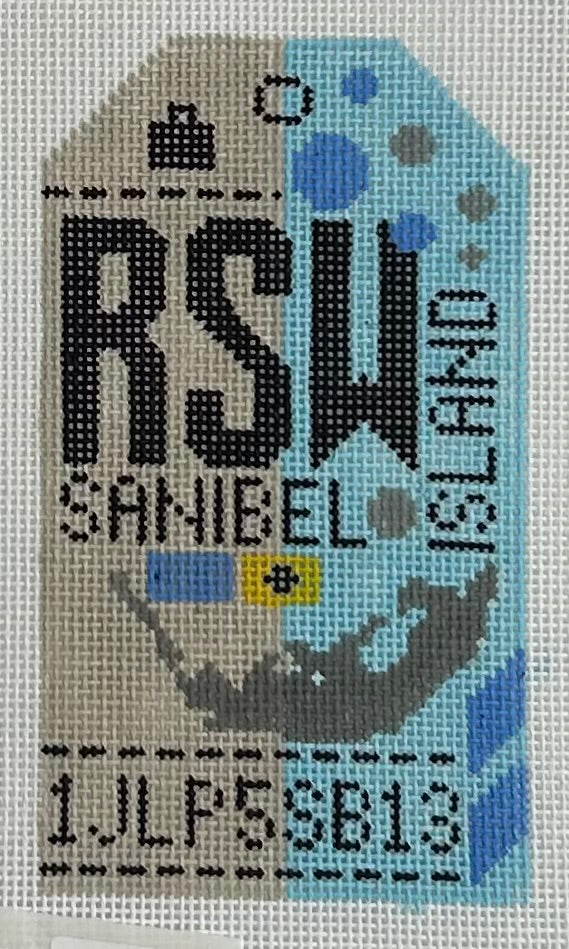 Retro Travel Tag- Sanibel Island