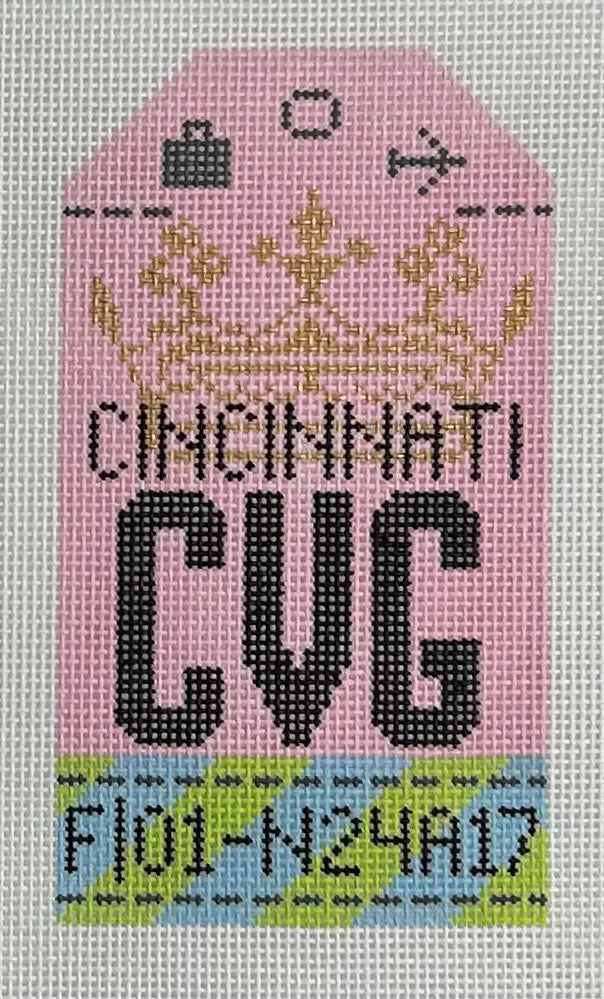 Retro Travel Tag- Cincinnati