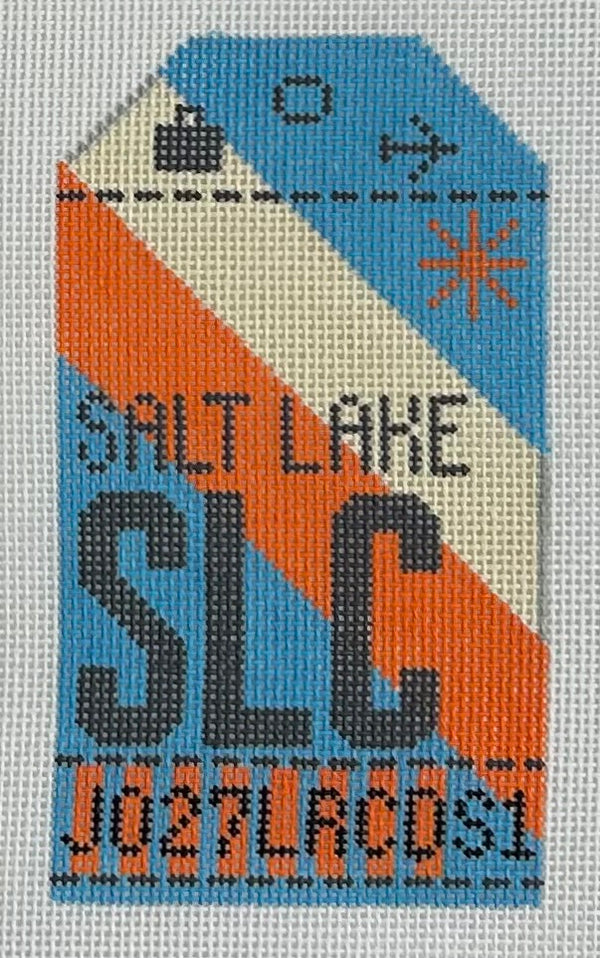 Retro Travel Tag- Salt Lake City