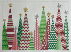 Patterned Christmas Tree Canvas
