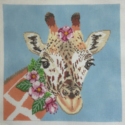 Floral Giraffe Canvas