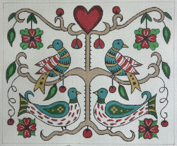 Hearts and Bird Canvas