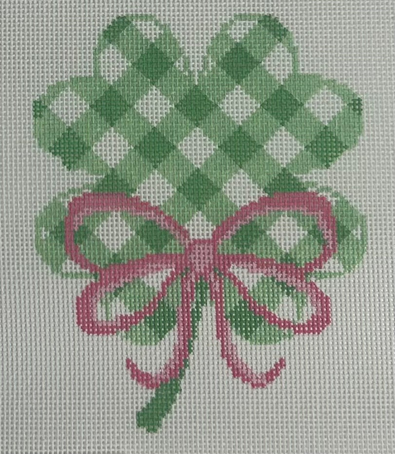 Gingham Shamrock Canvas
