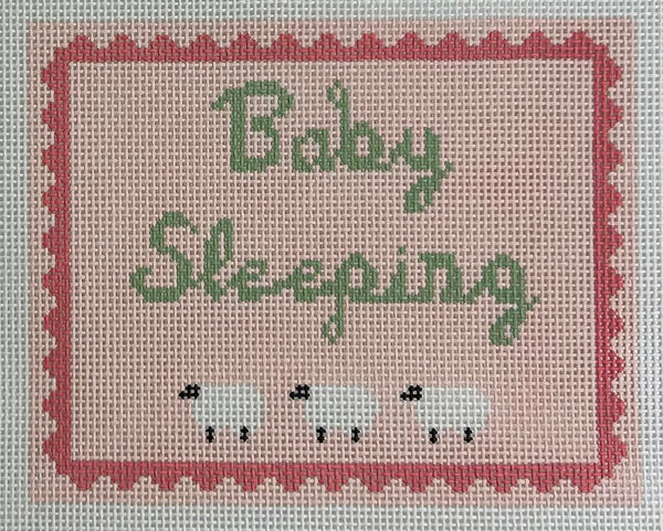 Baby Sleeping in Pink Canvas