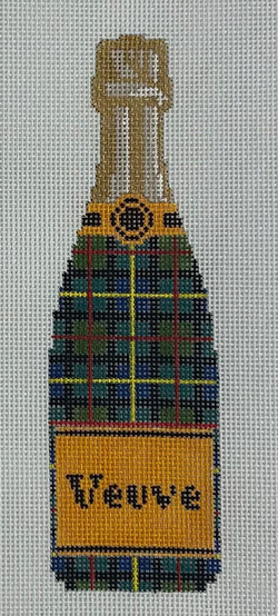 Veuve Bottle- Tartan Plaid Canvas