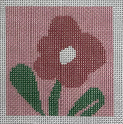 Pink with Red Flower Coaster Canvas