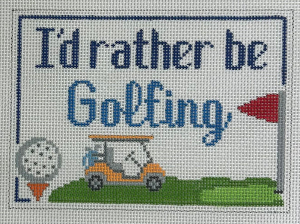 I'd Rather be Golfing Canvas