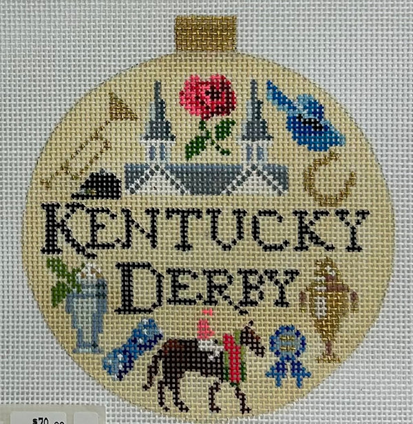 Kentucky Derby Sporting Round Canvas