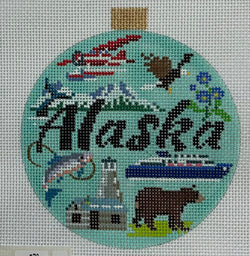 Alaska Travel Round Canvas