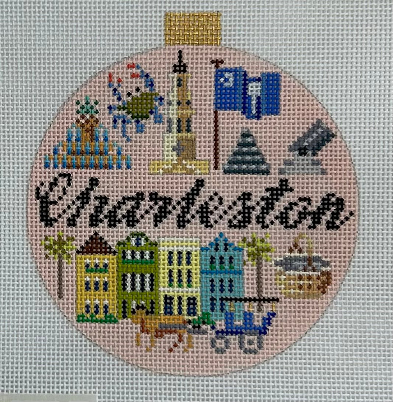 Charleston Travel Round Canvas