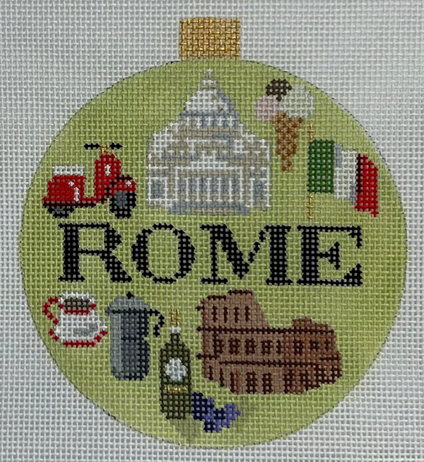 Rome Travel Round Canvas