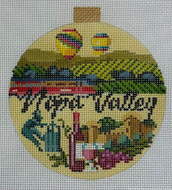 Napa Valley Travel Round Canvas