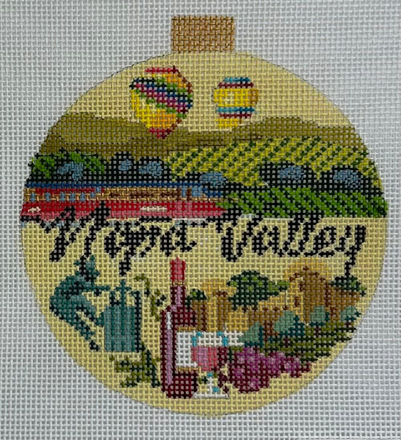 Napa Valley Travel Round Canvas