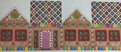 Round Candy Roof Gingerbread House Canvas
