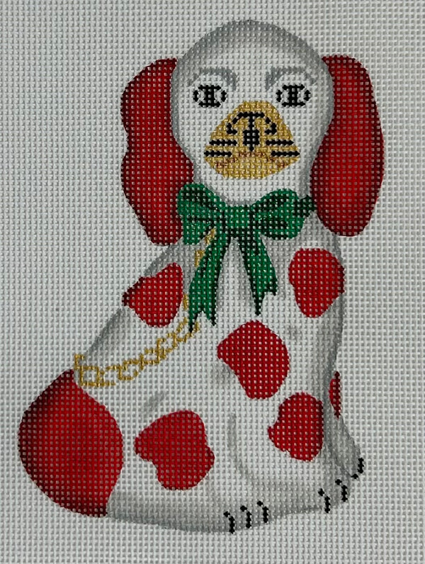 Staffordshire Dog Canvas- Red and White