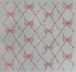 Pink Bow Lattice Canvas