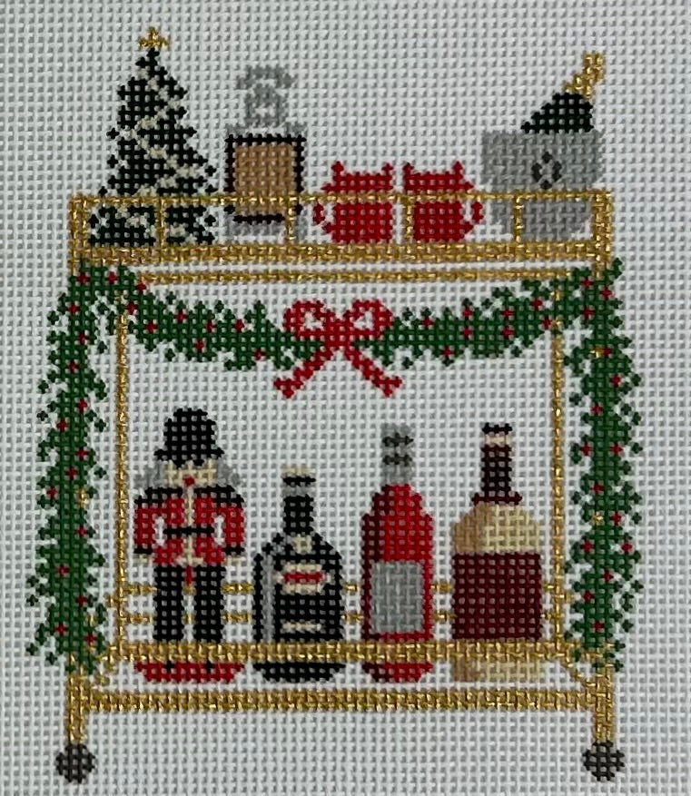 Christmas Bar Cart Canvas