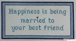 Happiness is Being Married Canvas
