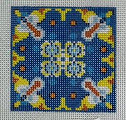 Blue Ceramic Square Canvas