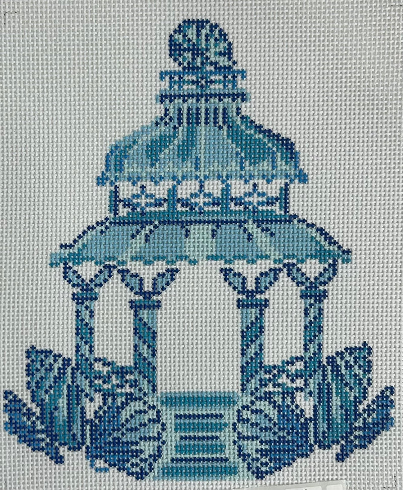 Blue Shell Pagoda Canvas