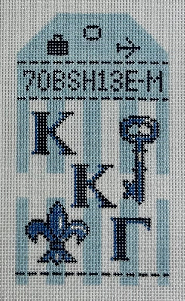 Retro Travel Tag- Kappa Kappa Gamma Canvas
