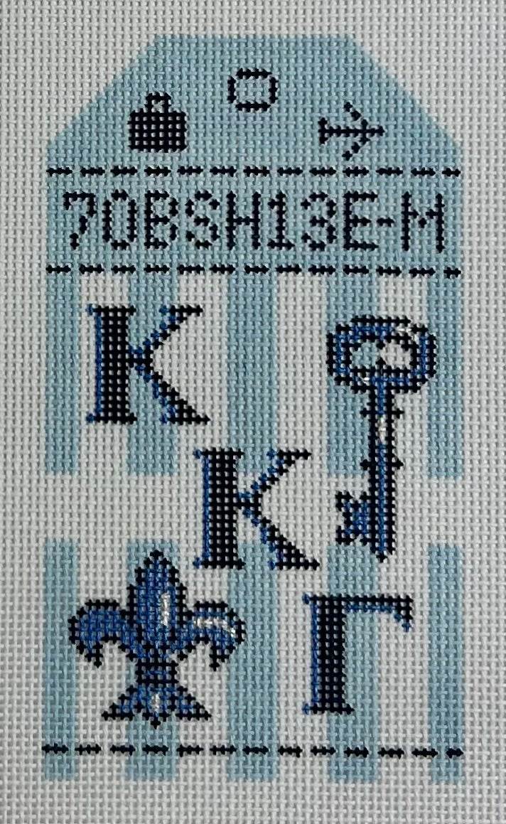 Retro Travel Tag- Kappa Kappa Gamma Canvas