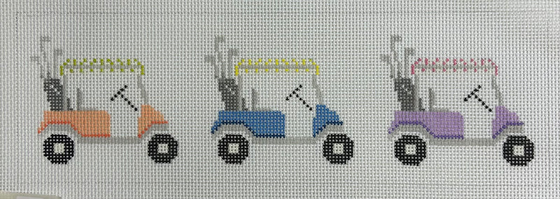 Three Golf Carts Canvas