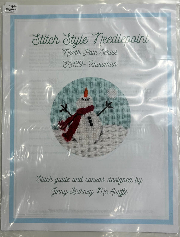 North Pole Snowman Canvas