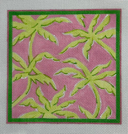 Pink and Green Palm Tree Canvas