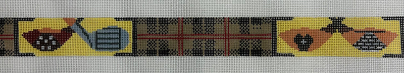 Plaid Golf Club Belt Canvas