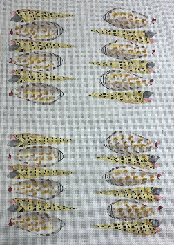 Seashell Backgammon Board Canvas
