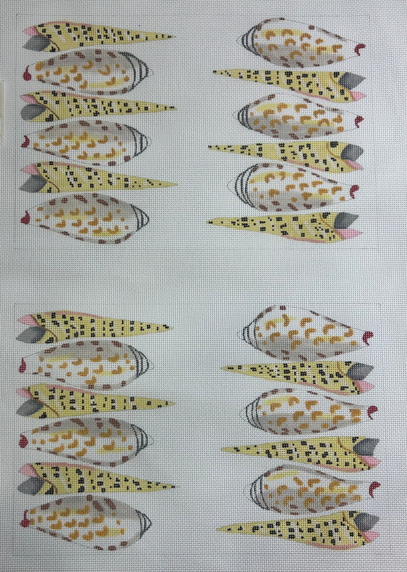 Seashell Backgammon Board Canvas