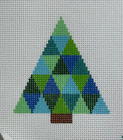 Geometric Xmas Tree- Blue/Green