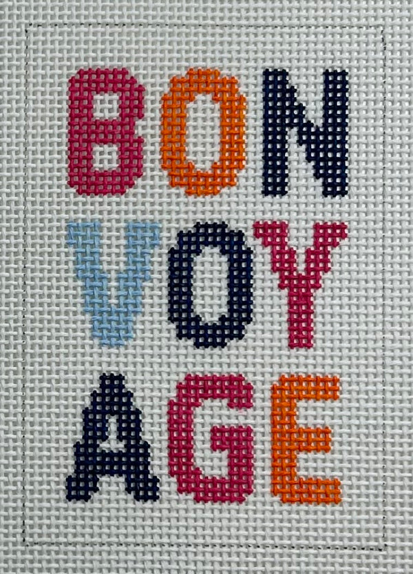 Bon Voyage- Navy, Rose Orange