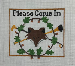 Fox and Horn "Please Come In" Canvas