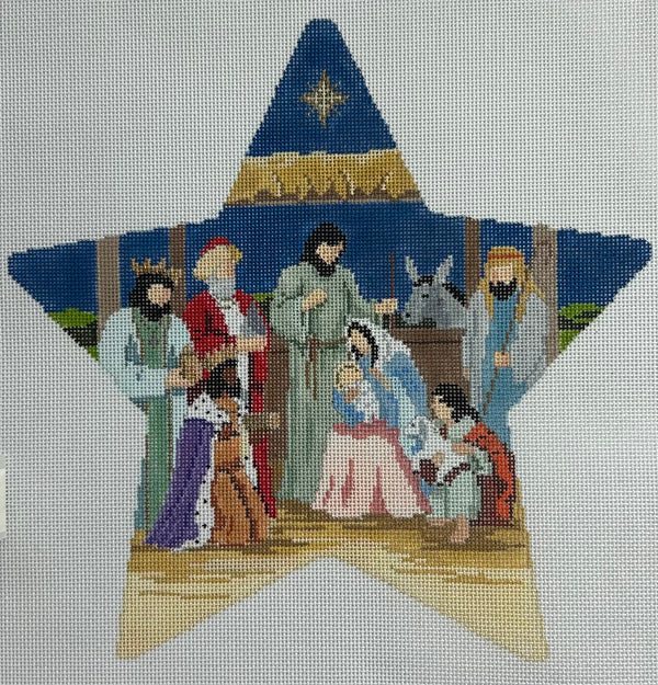 Star Nativity Tree Topper Canvas