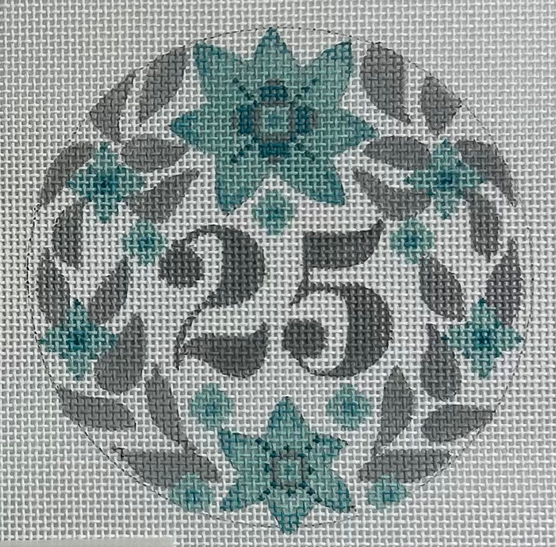 25th Anniversary Round Canvas