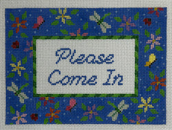 "Please Come In" with Bugs and Buds Canvas