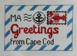 Greetings From Cape Cod Postcard Canvas