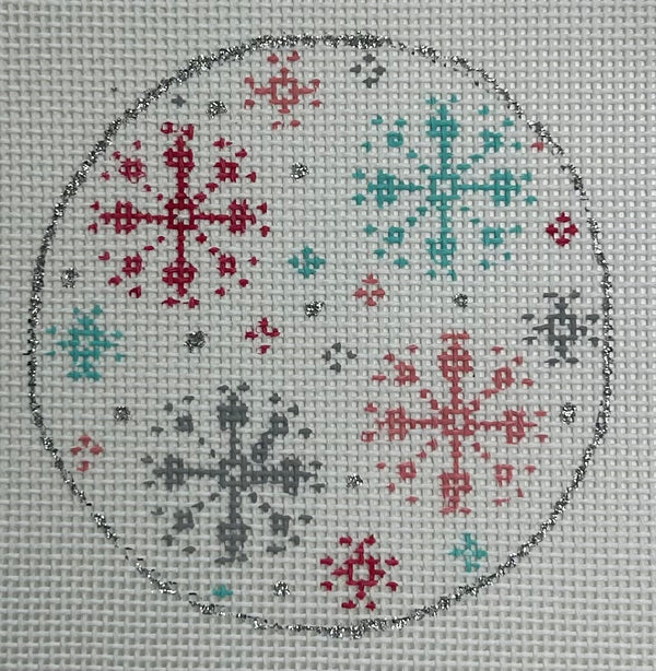 Multi-colored Snowflakes Canvas