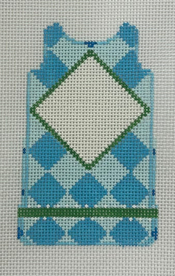 Blue Diamond Monogram Shift Dress Canvas