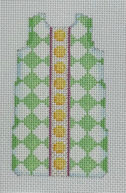 Lime Harlequin Shift Dress Canvas